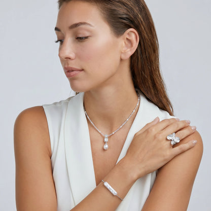 Amethyst Depths Pearl Necklace