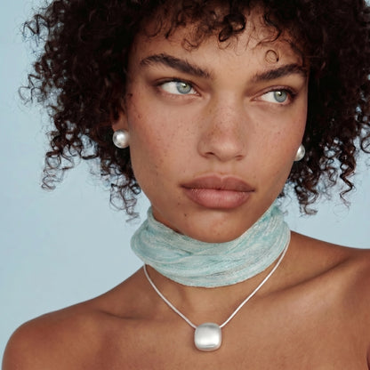 Brushed Moon Necklace
